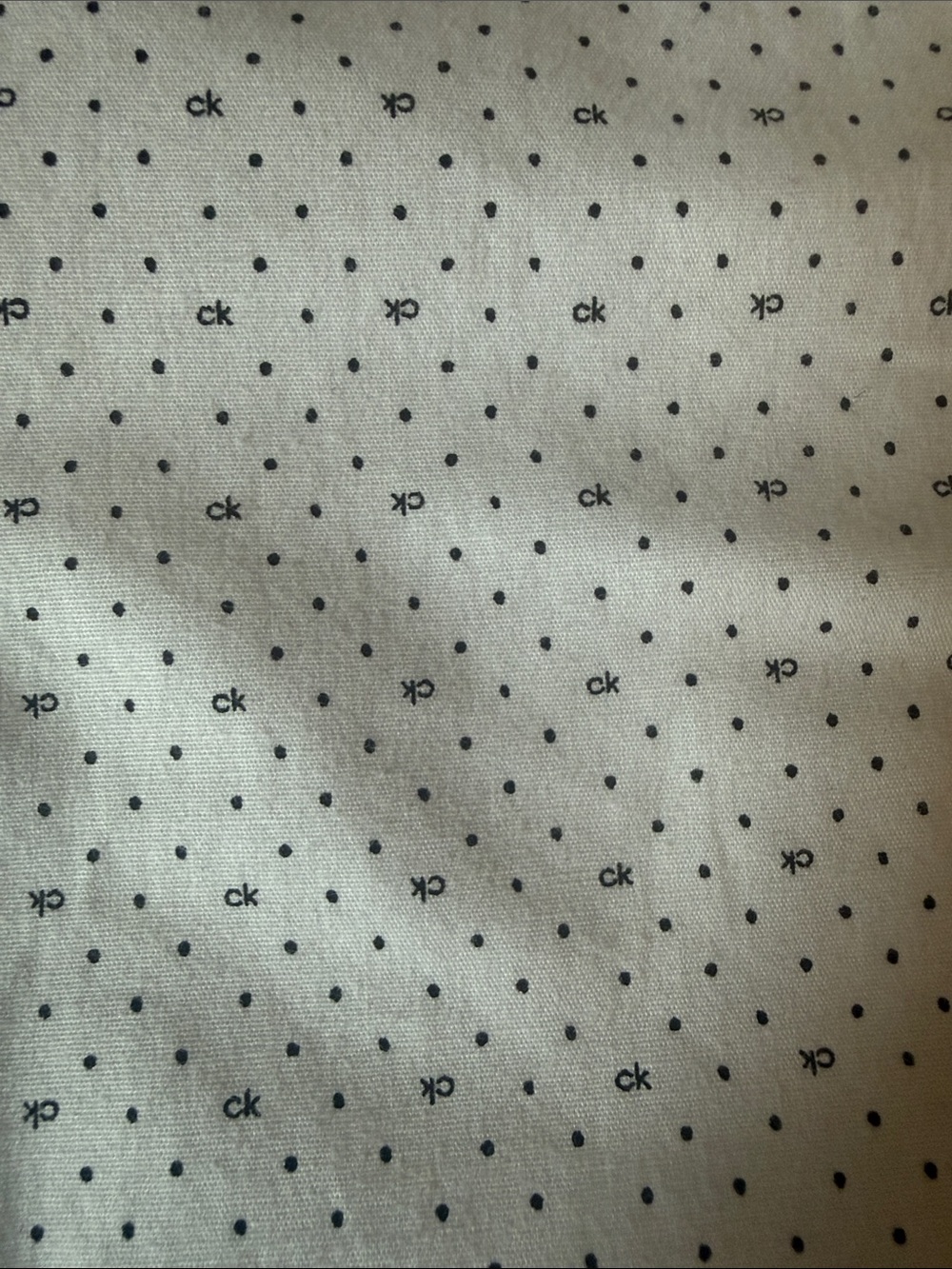 Calvin Klein White Dress Shirt with Black Microdot Pattern, Size US 8 - Picture 5 of 7